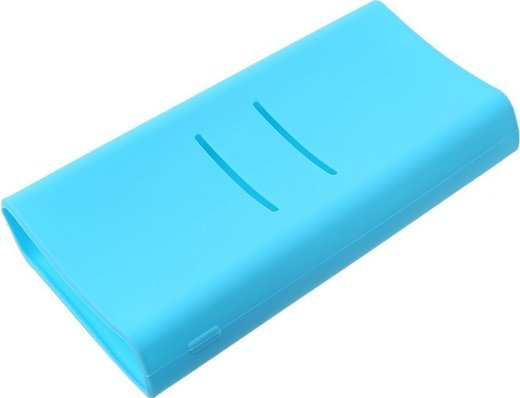 Чехол силиконовый для внешнего аккумулятора Xiaomi Mi Power Bank 2С 20000 mah (голубой) фото