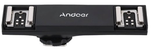 Адаптер Andoer разветвитель горячего башмака для Canon 70D 7DII 5DR 5DRS 5DIII 6D DSLR фото