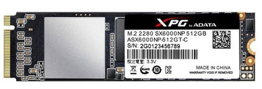 Накопитель SSD A-Data PCI-E x2 512Gb ASX6000PNP-512GT-C XPG SX6000 Pro M.2 2280 фото