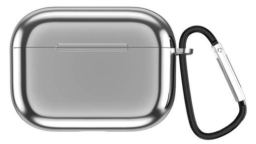 Чехол Bakeey для хранения наушников для Apple Airpods 3 / Airpods Pro, нескользящий, серебристый фото