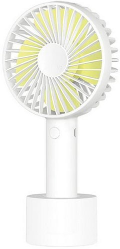 Вентилятор портативный SOLOVE manual fan Micro Usb, белый/желтый фото
