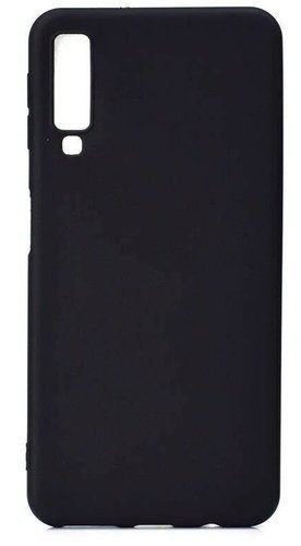 Чехол для смартфона Samsung Galaxy A70 силиконовый (матовый) черный, BoraSCO фото