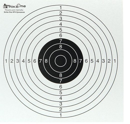 Мишень для стрельбы Strike One №4 бумажная (100 шт) фото