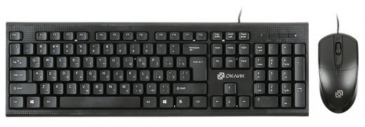 Клавиатура + мышь Оклик 640M, черный фото