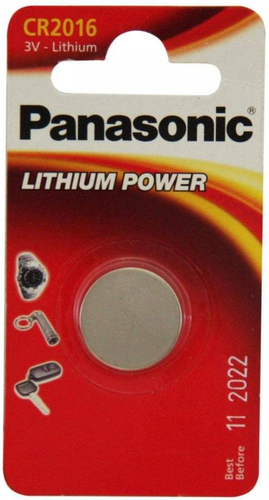 Батарейки Panasonic CR-2016EL/1B дисковые литиевые Lithium Power в блистере 1шт фото