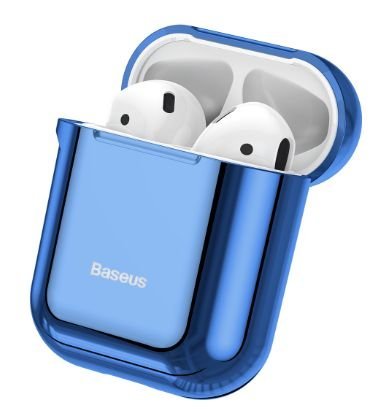 Чехол Baseus для Apple Airpods 1 / Apple AirPods 2 с крючком, синий фото