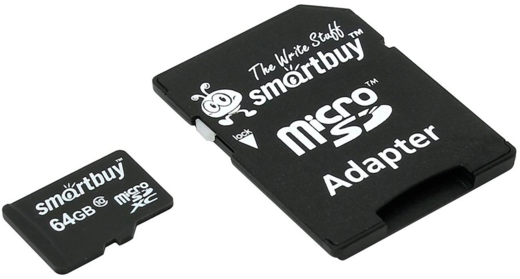 Карта памяти Smartbuy microSDXC Advanced Series Class 10 UHS-I U3 (90/55MB/s) 64GB + ADP фото