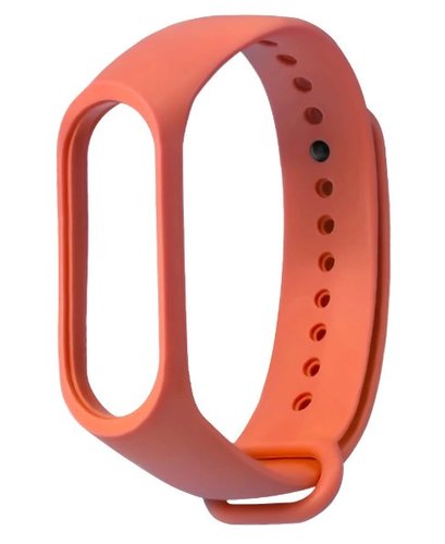 Силиконовый ремешок для браслета Xiaomi Mi Band 3/4, оранжевый фото