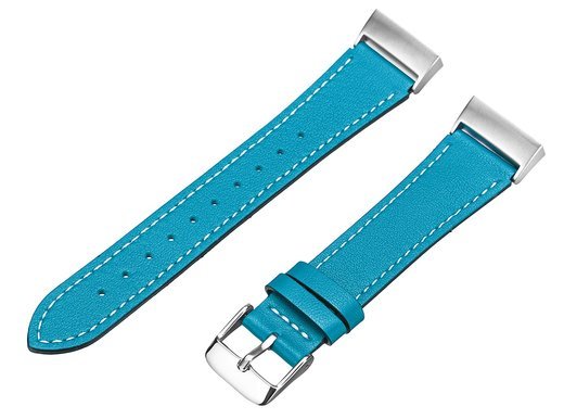 Ремешок для браслета Fitbit Charge 3, кожаный, синий фото