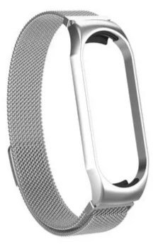 Ремешок Bakeey для часов Xiaomi Mi Band 3, нержавеющая сталь, серебро фото