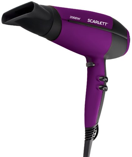 Фен Scarlett SC-HD70I65 2000Вт фиолетовый/черный фото