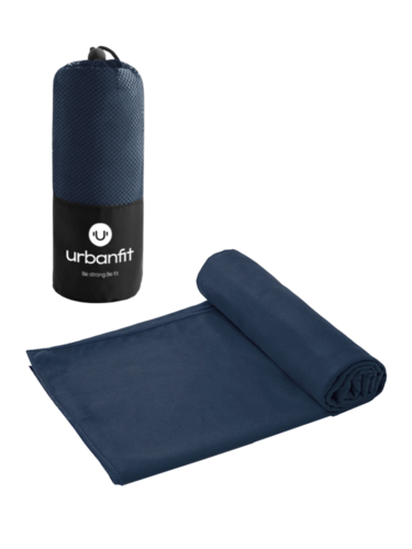 Полотенце спортивное охлаждающее Urbanfit, 70х140, микрофибра, темно-синий фото