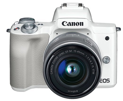 Беззеркальный фотоаппарат Canon EOS M50 kit EF-M 15-45mm f/3.5-6.3 IS STM белый ( фото