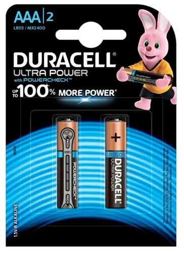 Батарейка щелочная Duracell LR03 (AAA) Ultra Power 1.5В блистер 2шт фото