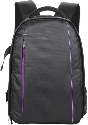 Рюкзак для фотокамеры износостойкий, черный, фиолетовый фото