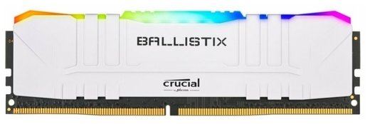 Память оперативная DDR4 16Gb Crucial Ballistix White RGB 3000MHz CL15 (BL16G30C15U4WL) фото