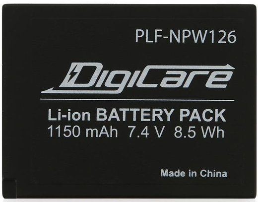 Аккумулятор DigiCare PLF-NPW126 (NP-W126 для Fujifilm X-T1/X-Pro1/X-E2/X-E1/X-M1/X-A1) фото