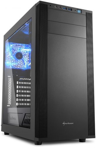 Компьютерный корпус Sharkoon M25-W 7.1 Blue led, черный фото