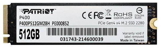Жесткий диск SSD M.2 Patriot P400 512Gb (P400P512GM28H) фото