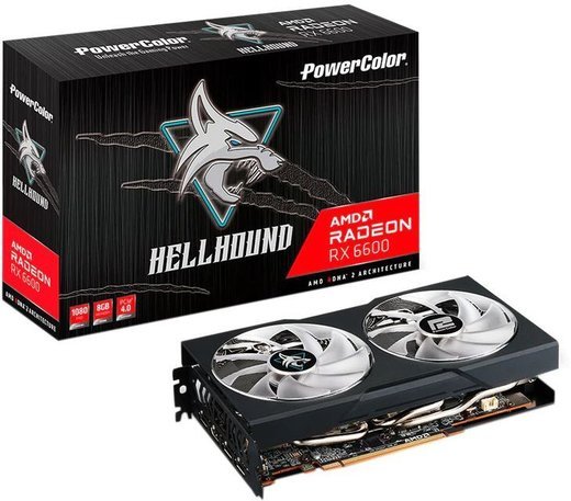 Видеокарта PowerColor AMD Radeon RX 6600 Hellhound 8Gb (AXRX 6600 8GBD6-3DHL) фото