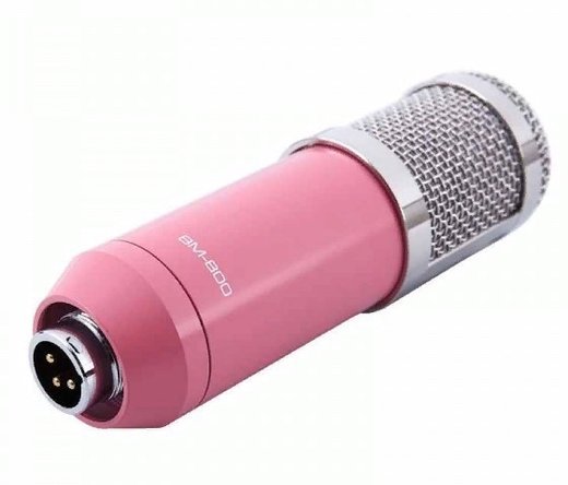 Микрофон студийный BM800, розовый фото