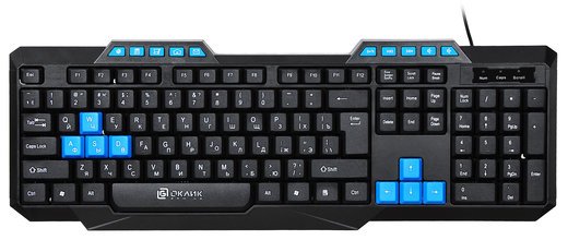 Клавиатура Оклик 750G Frost War, черный/черный фото