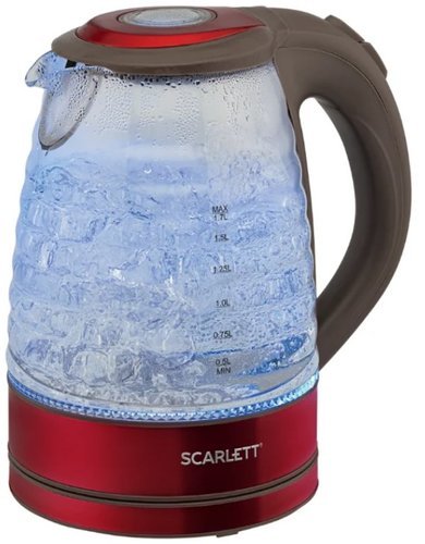 Чайник Scarlett SC-EK27G62 1.7л. 2200Вт красный (стекло) фото