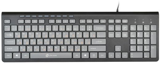 Клавиатура Оклик 480M, черный/серый фото