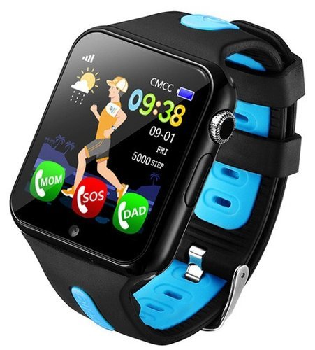 Детские умные часы Bakeey 1.5", черный+синий фото