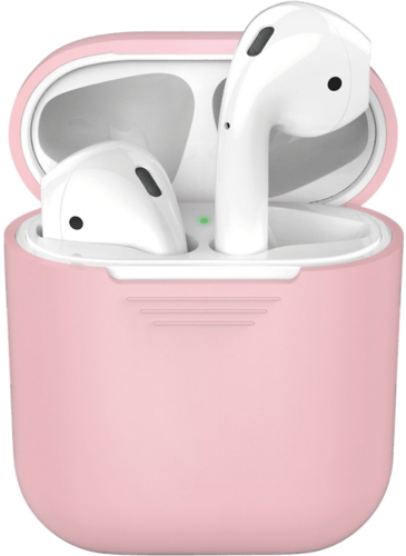 Чехол силиконовый Deppa для наушников Apple AirPods 1/2, розовый фото
