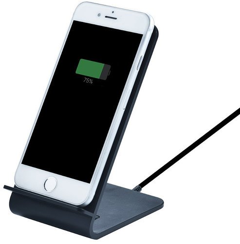 Беспроводное зарядное устройство Devia Pioneer Wireless Charging Stand 10W (горизонтальное и вертикальное размещение смартфона), черный фото