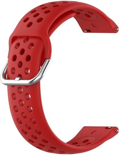 Спортивный силиконовый ремешок Bakeey 20 мм для часов Samsung Galaxy Watch 3 (41 и 45 мм), Amazfit GTS, красный фото