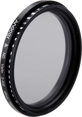 Фильтр нейтральный Andoer 49mm ND Fader ND2 до ND400 для Canon Nikon DSLR фото
