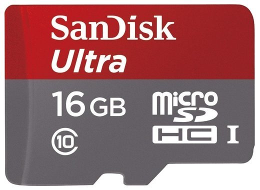 Карта памяти SanDisk Ultra microSDHC 16GB Class10 UHS-I U1 (48MB/s) + ADP фото