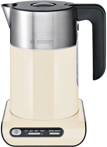 Чайник Bosch TWK 8617 бежевый/серебристый фото