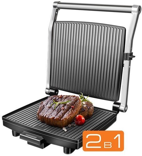 Электрогриль Redmond SteakMaster RGM-M800 1800Вт черный/серебристый фото