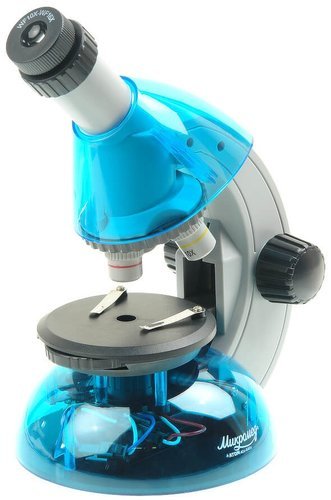 Микроскоп Микромед Атом 40x-640x (лазурь) фото