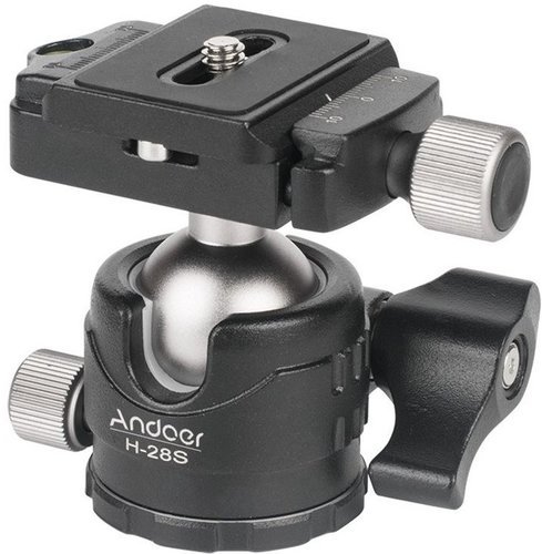 Шаровая голова Andoer H28S 360 градусов с пузырьковым уровнем для Canon Nikon Sony DSLR камеры фото