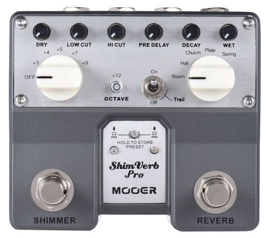 Гитарная педаль эффектов Mooer ShimVerb Pro, реверберация 5 режимов, черный фото
