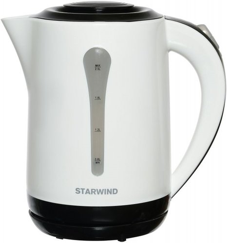 Чайник Starwind SKP2212 2.5л. 2200Вт белый/черный (пластик) фото