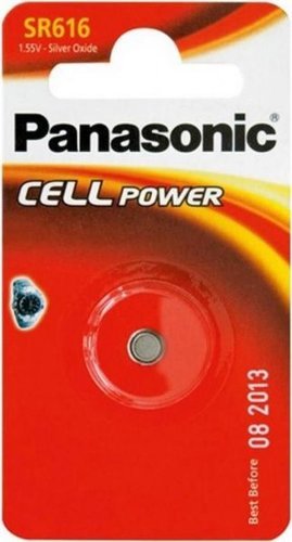 Батарейки Panasonic SR-616EL/1B дисковые серебряно-оксидные SILVER OXIDE в блистере 1шт фото
