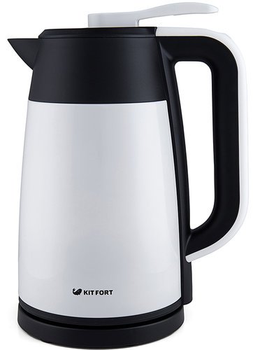 Чайник Kitfort KT-620-1 белый/черный фото
