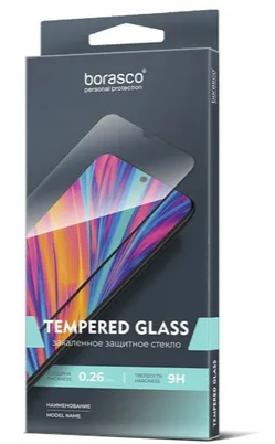 Защитное стекло для iPhone 15 Pro Max FULL GLUE черный, BoraSCO фото