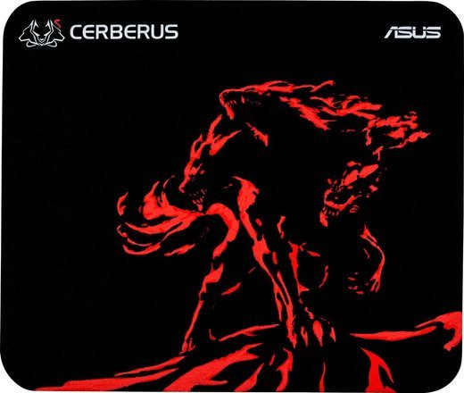 Коврик игровой ASUS Cerberus Mini чёрный/красный (250 x 210 x 2 mm, каучук, нетканый материал, cиликон) фото