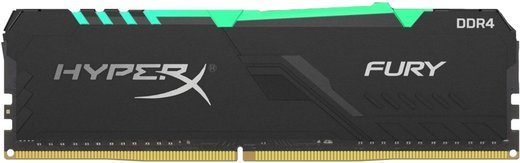 Память оперативная DDR4 16Gb Kingston HyperX FURY RGB CL18 DIMM PC28800, 3600Mhz, HX436C18FB4A/16 фото