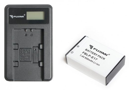 Аккумулятор Fujimi FBLP-E17+ зарядное устройство FC-LPE17 для EOS 77D, 800D, 760D (не заряжается от оригинального зарядного) фото
