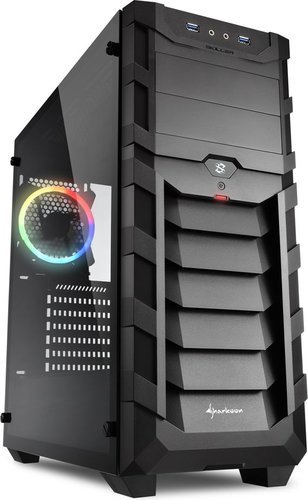 Компьютерный корпус Sharkoon Skiller SGC1 RGB led, черный фото