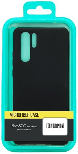 Чехол-накладка для Xiaomi Mi Note 10 Lite черный, Microfiber Case, Borasco фото