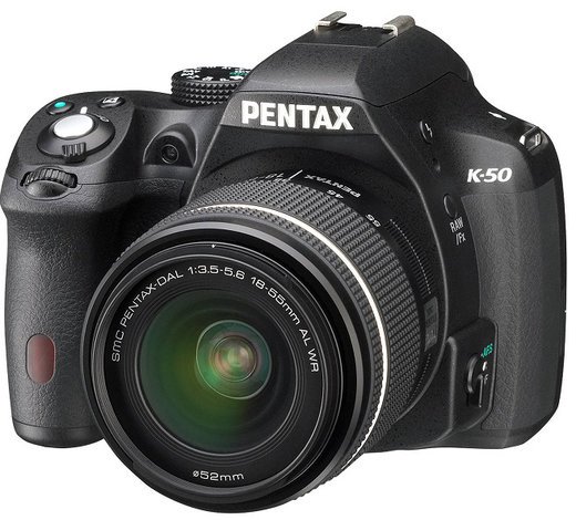 Зеркальный фотоаппарат Pentax K-50 Kit DA L 18-55mm WR черный фото