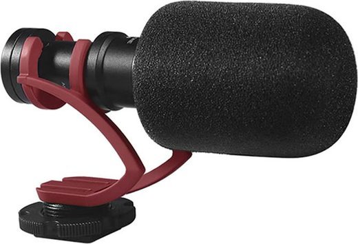 Накамерный микрофон Comica CVM-VM10II мини, красный фото
